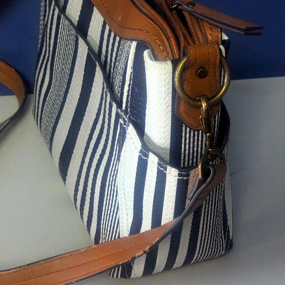 Blue and white handbag brand new